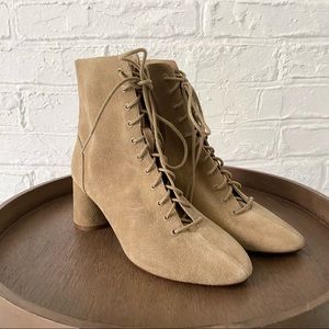 ZARA Suede Lace up Booties